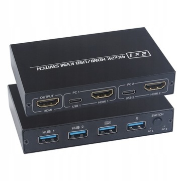Przełącznik KVM HDMI/USB AIMOS AM-KVM 201CL