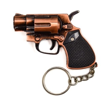 СВЕТЯЩАЯСЯ ЗАЖИГАЛКА ПИСТОЛЕТ МЕТАЛЛИЧЕСКИЙ БРЕЛОК ДЛЯ БРЕЛКОВ РЕВОЛЬВЕР