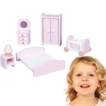 LELIN meble do domku dla lalek sypialnia