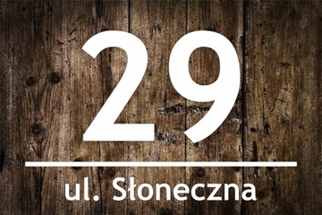 Tabliczka adresowa numer domu ALUMINIOWA