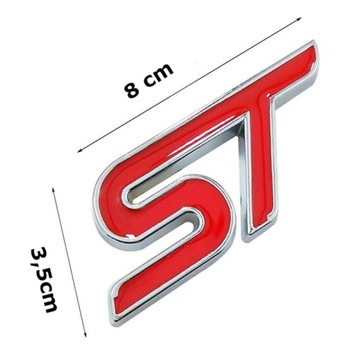 ЭМБЛЕМА FORD ST МЕТАЛЛИЧЕСКИЙ ЗНАК НАКЛЕЙКА С ЛОГОТИПОМ