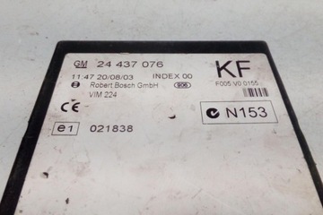 MODUL POHODĚ OPEL ZAFIRA A (F75_) 2443707624437076KF 1.8L GASOLINE 92KW