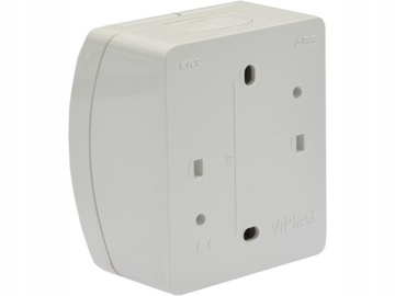 Одинарная герметичная дымовая розетка открытого монтажа IP44