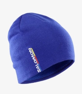 CZAPKA SALOMON GRAPHIC BEANIE SURF THE WEB NIEBIESKA
