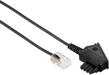 Kabel telefoniczny ISDN-NTBA ADSL 1x TAE-F M - 1x RJ45 8p2c M 0,5m. HAMA