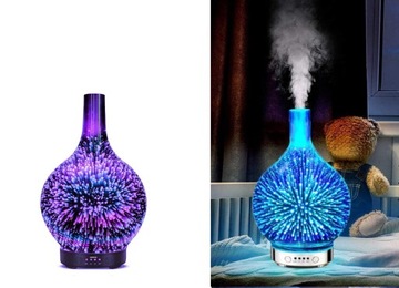УВЛАЖНИТЕЛЬ ВОЗДУХА 3D НОЧНИК СТЕКЛЯННЫЙ ДИФФУЗОР Ароматерапия