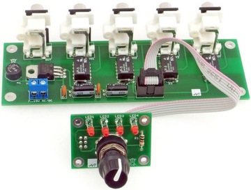 Selektor wejść audio z przełącznikiem obrotowym, DIY, AVT5796 B