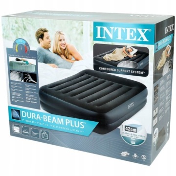ДВОЙНОЙ НАДУВНОЙ МАТРАС С НАСОСНОЙ КРОВАТЬЮ INTEX
