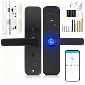 INTELIGENTNA BLOKADA ODCISKÓW PALCÓW ELEKTRONICZNA KLAMKA DO HASŁA WIFI ODCISK PALCA