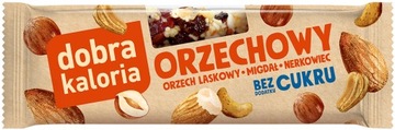 DOBRA KALORIA BATON LASKOWY ORZECHOWY NERKOWIEC MIGDAŁ 23 g | PRZEKĄSKA