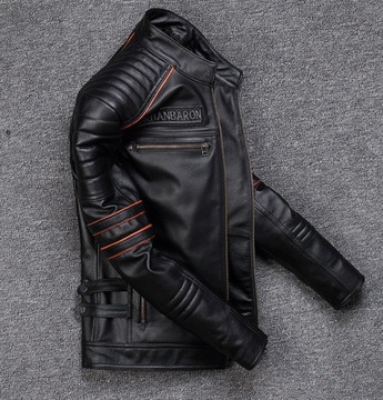 Мужская кожаная куртка SKULL из натуральной кожи L