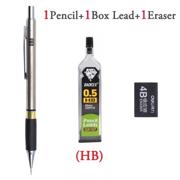 2H HB 2B Свинец 0,5 0,7 0,9 2,0 Механический автоматический карандаш из сплава с