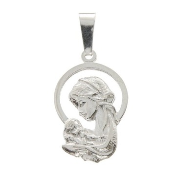 Medalik srebrny - Matka Boska z dzieciątkiem pr. 925 MO005