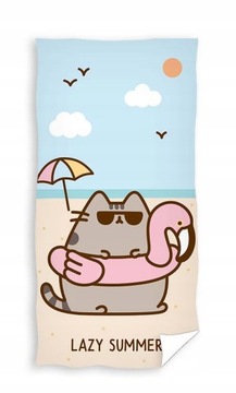 PUSHEEN CAT ręcznik bawełniany Lazy summer 70x140