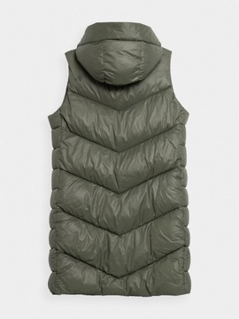 ЖЕНСКАЯ КУРТКА С РУКАВАМИ 4F, СТЕГАНЫЙ ВЕСЕННИЙ ЖИЛЕТ, ДЛИННАЯ Z22-KUDP006