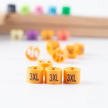 ЦВЕТНАЯ КОДИРОВАНИЕ ВЕШАЛКИ ДЛЯ ОДЕЖДЫ, ВЕШАЛКИ, МАРКЕРЫ РАЗМЕРА, ЦВЕТНЫЕ ТАБЛИЧКИ, РАЗМЕР, ПРЯЖКА