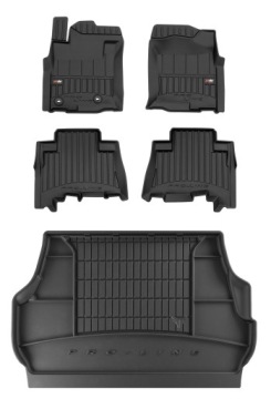 Set 3D gumové rohože Toyota Land Cruiser J200 od 2007 5 dveř