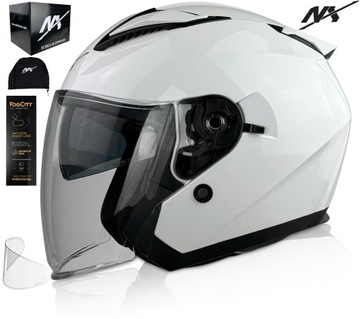 KASK MOTOCYKLOWY NX CITY OTWARTY Z BLENDĄ r. M + FOGCITY ANTI FOG ANTY PARA