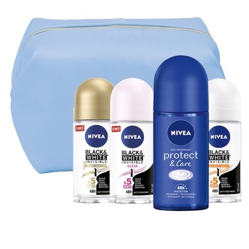 Antyperspirant w kulce Nivea damski MIX 4x50ml + kosmetyczka gratis