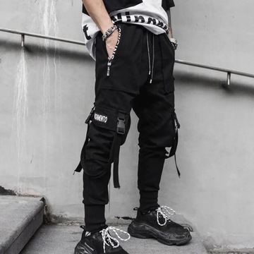 Joggers Cargo Pants for Men Casual Hip Hop Hit Col