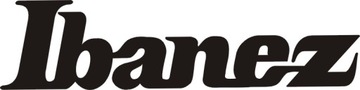 Наклейка с логотипом IBANEZ на грифе гитары.