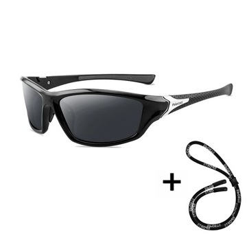 Okulary przeciwsłoneczne sportowe UV400 unisex Czarne