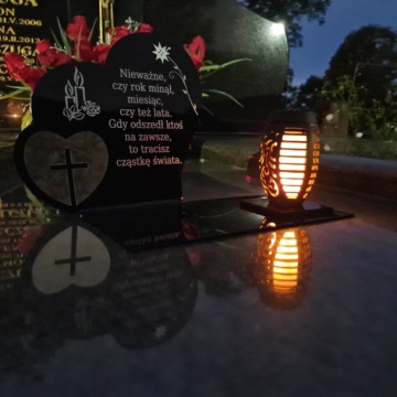 СОЛНЕЧНЫЙ ФАКЕЛ СВЕТОДИОДНАЯ СТАТУЭТКА СЕРДЦА ДЛЯ КЛАДБИЩА МОГИЛА БОЛЬШАЯ