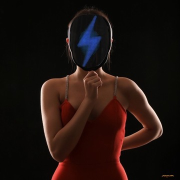 Светодиодная маска для лица, программируемый Bluetooth, 45 режимов отображения
