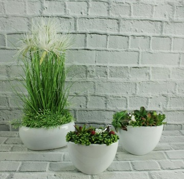 Белый керамический цветочный горшок от DEcodomi.