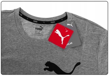 PUMA KOSZULKA MĘSKA T-SHIRT ESS LOGO TEE GRAY r.M