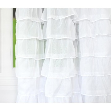 Штора с рюшами на ленте 145х250 БЕЛАЯ ВУАЛЬНАЯ ЛЕНТА ИСПАНСКИЙ СТИЛЬ L503B