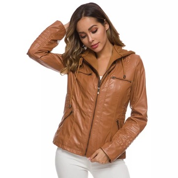 Winter Faux Leather Jacket Women Casual Basic Coat