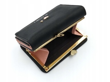 ЧЕРНЫЙ Женский кошелек-сердце, маленький