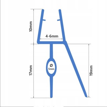 1M USZCZELKA DO KABINY PRYSZNICOWEJ DRZWI LUB PARAWANU DOLNA 4 5 6 MM 100CM