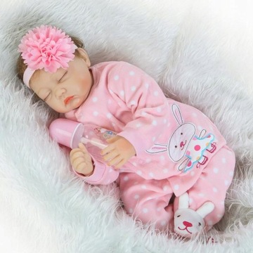 СПАЛЬНАЯ КУКЛА REBORN LIKE A REAL BABY 55 СМ, резина, 3 года +