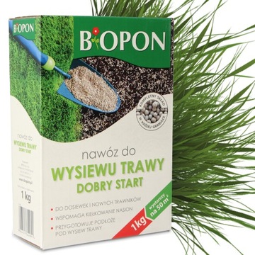 NAWÓZ TRAWY WYSIEWU TRAWNIKA GRANULOWANY 1 KG WIELOSKŁADNIKOWY MINERALNY