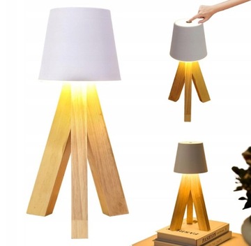 LAMPKA STOŁOWA WYKWINTNA RETRO NOCNA NA STOLIK IP54 ABAŻUR Z STATYWEM