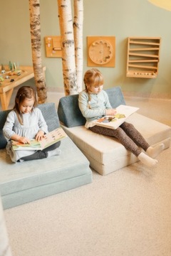 KANAPA SOFA modułowa rozkładana dla dzieci łózko poduszka materac piankowa