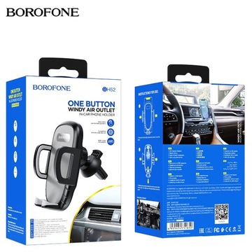 Зажим-держатель для телефона на дефлектор автомобиля.