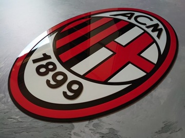 Логотип AC Milan 3D настенный герб, 100 см, подарок мужу парня