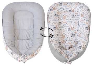 НАБОР ДЕТСКОГО КОКОНА NEST MINKY PIECE XXL BABYMAM, 7 ЭЛЕМЕНТОВ.