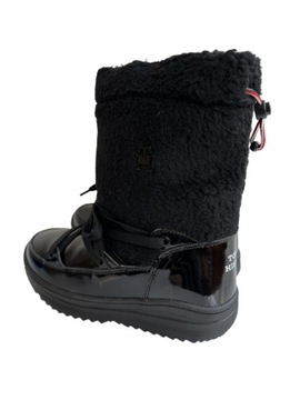 BOTKI, ŚNIEGOWCE TOMMY HILFIGER T3A6-33067, BLACK R. 35