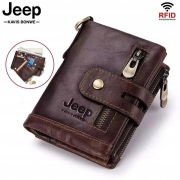 МУЖСКОЙ КОШЕЛЕК JEEP - ПОДАРОК ​​ИЗ НАТУРАЛЬНОЙ КОЖИ