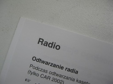 OPEL CAR 2002 Grundig R 2001 Руководство по радио OPEL