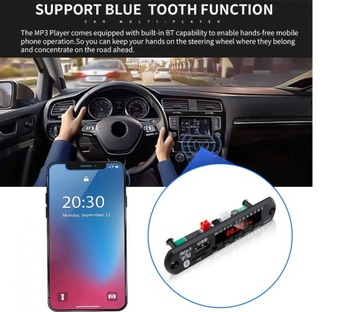 Автомобильная радиопанель Аудио Mp3 Bluetooth 5 SD-модуль Радио Aux USB-пульт дистанционного управления