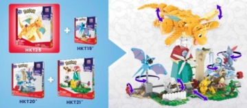 НАБОР ПОДВИЖНЫХ БЛОКОВ ДРАКОНА POKEMON DRAGONITE MEGA CONSTRUX, 387 шт. БЕСПЛАТНО