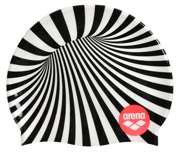 CS68 Czepek Pływacki Silikonowy Na Basen ARENA PRINT 2 CRAZY ILLUSION