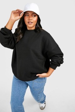 DAMSKA OVERSIZE PLUS SIZE XXL LC36207 *BOOHOO CZARNA BLUZA