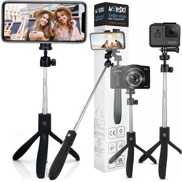 KIJEK SELFIE STICK TRIPOD + PILOT BLUETOOTH DO IPHONE 11 12 13 14 15 PRO