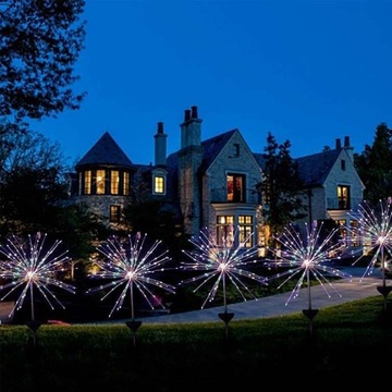 4 шт. СОЛНЕЧНЫЕ САДОВЫЕ СВЕТИЛЬНИКИ Одуванчик ДЕРЕВО ФЕЙЕРВЕРК УКРАШЕНИЕ 150 светодиодов